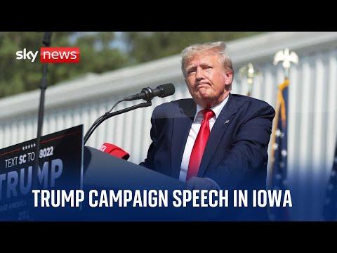Watch live: Donald Trump delivers speech in Iowa