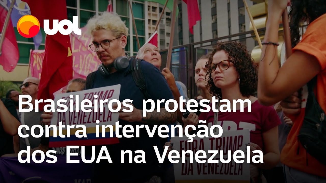 Venezuela Manifestantes no Brasil protestam contra intervenção dos EUA