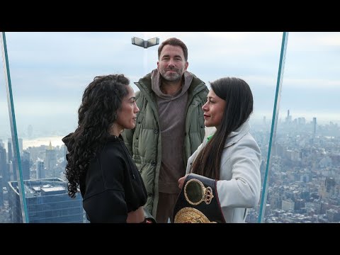 Amanda Serrano vs Erika Cruz FIGHT WEEK FACEOFFS in the New York skyline