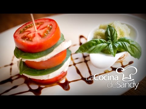 Ensalada Caprese con Espuma de Albahaca en Recetas de ensaladas - Comida italiana y comidas faciles - UCG07X4YYBTCEgLtSJik_dsA