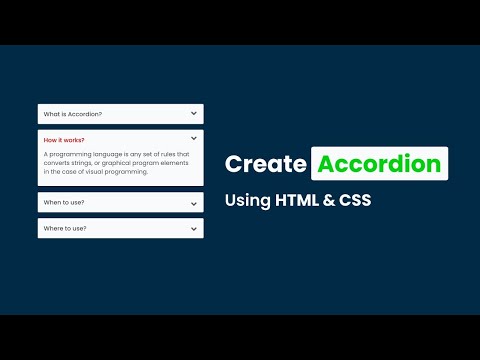 How To Make Accordion Design Using HTML And CSS Step By Step | LaptrinhX