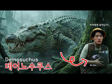 데이노수쿠스 <strong>악어</strong> 피규어에게 살아남기