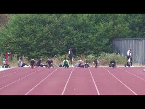 100m race 3 BMC and Cambridge Harriers Meeting at Eltham 17th August 2022