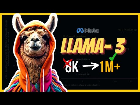 Extending Llama-3 to 1M+ Tokens  –  Does it Impact the Performance?