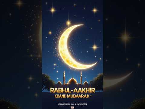 🌙 Rabi ul Aakhir Chand Mubarak | Chand Mubarak 2025 | Islamic Reminder