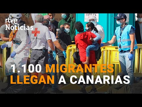 RÉCORD de llegada de MIGRANTES a CANARIAS 1.100 en un solo día I RTVE