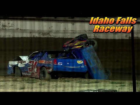 Idaho Falls Raceway IMCA Stock Car Main Event 8/26/22 - dirt track racing video image
