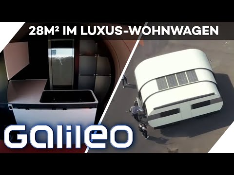 Bis zu 6 Personen passen hier ohne Probleme rein! Der ausziehbare XXL-Wohnwagen |Galileo |ProSieben