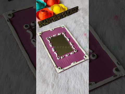 DIY Mirror Decoration Ideas From Clay💜 #homedecor #diy #trending #mirror #decoration #shorts