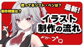 【イラスト制作の流れ】構図・ラフ・線画・塗り⋯全部見せます！【最新版】