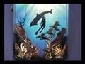 Diver and Dolphin underwater spacepainting