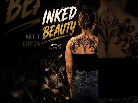 Inked Beauty 🌸 Floral Back Tattoo — Art That Breathes #kamzinkzone #floraltattoo   #girltattoo