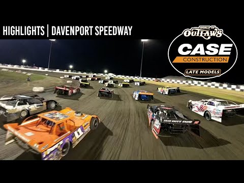 World of Outlaws CASE Late Models | Davenport Speedway | August 26th | HIGHLIGHTS - dirt track racing video image