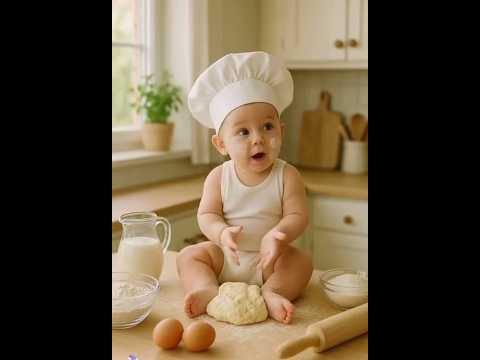 Cute baby | Tiny chef makes a mess!