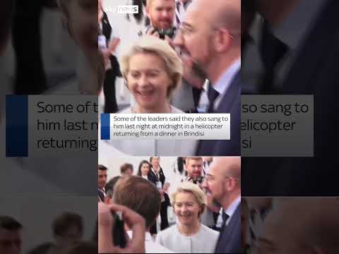 G7 leaders sing happy birthday to Olaf Scholz in Italy