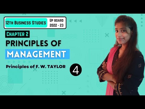 Chapter 2 | Principles of Management | Part – 4 | Business Studies  12TH UP Board 2022-23