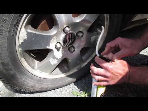 How to inflate a tire with a can of inflator/sealant - UCO6DaAawgeKGxsMtC2VsXGw