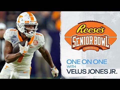 Velus Jones Jr. at the Senior Bowl | 1-on-1 Interview video clip