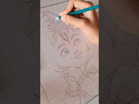 how to draw a cute Krishna sketch |Krishna drawing |Priya_art_108 I