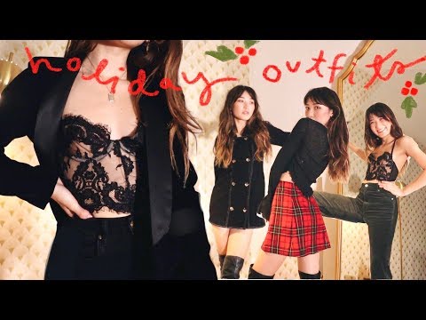 Video: holiday party outfit ideas 🎁(for all the real parties i'll definitely be invited to... right?)