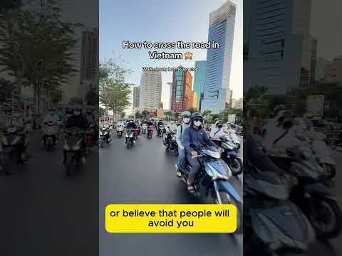 This is how we cross roads in Vietnam 😂 #shorts