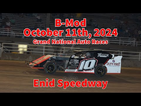 Enid Speedway Grand National Auto Races B-Mod 10/11/24 #10 Alex Wiens GoPro - dirt track racing video image