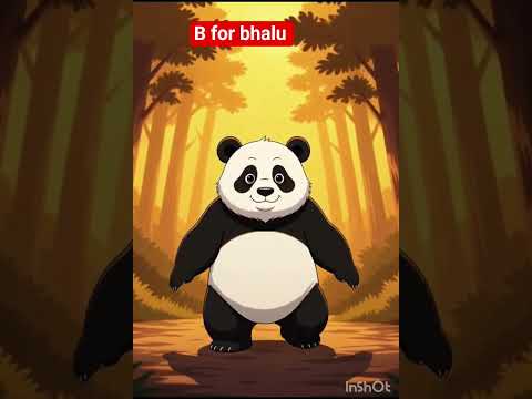 B for bhalu ! ABC for kid's! kids song #shortvideo #shorts #short