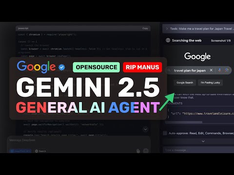 Gemini 2.5 Pro GENERAL AI AGENT: Stop Using MANUS, USE THIS FULLY FREE Alternative Instead!