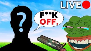 YouTube thumbnail for rackpog's video titled 'Ragebaiting ANGRY Vanilla Rust Sweats.. (ft. Epic)'