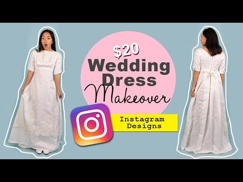 $20 WEDDING DRESS MAKEOVER | Thrifted Transformations
