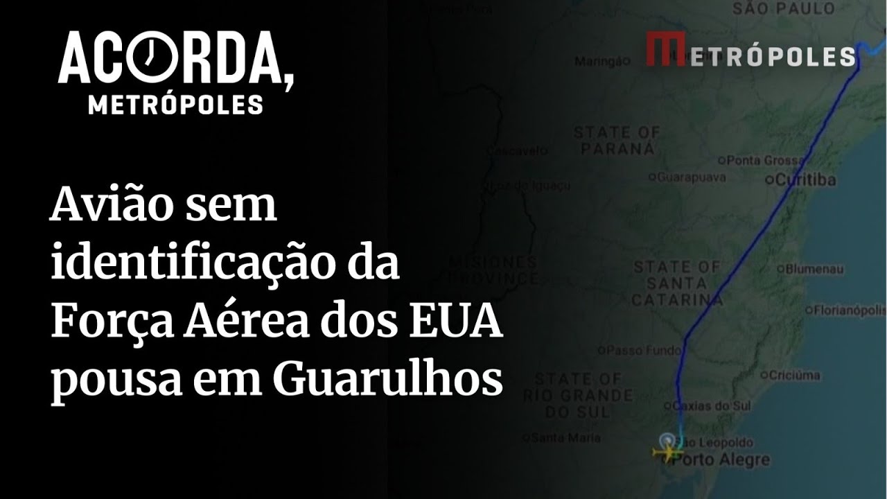 Avião sem identificação da Força Aérea dos EUA pousa em Guarulhos