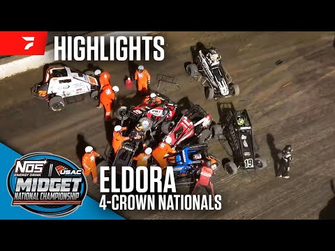 4-Crown Nationals | USAC Midgets at Eldora Speedway 9/21/24 | Highlights - dirt track racing video image