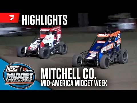 𝑯𝑰𝑮𝑯𝑳𝑰𝑮𝑯𝑻𝑺: USAC NOS Energy Drink National Midgets | Mitchell County Fairgrounds | July 10, 2024 - dirt track racing video image