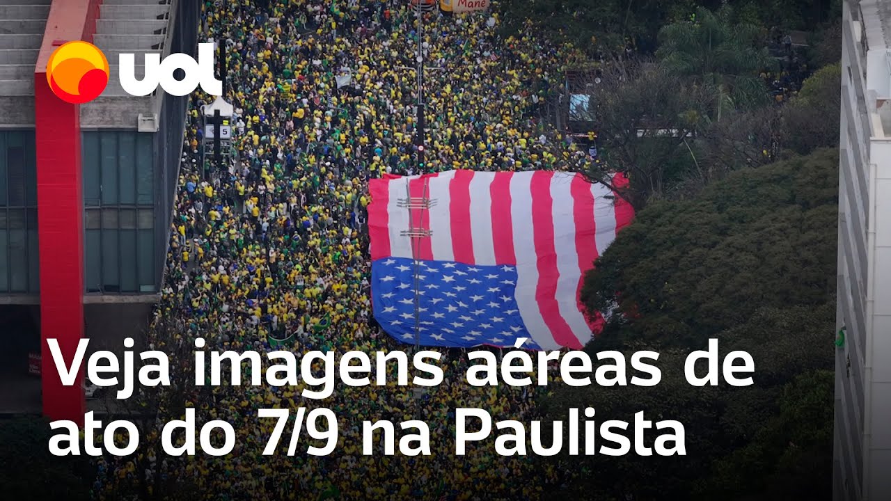 Sete de setembro Veja imagens aéreas de ato que reuniu Tarcísio e Michelle Bolsonaro na Paulista
