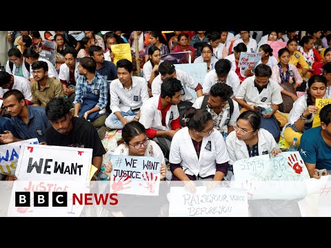 Indian doctors strike over murder of trainee medic | BBC News
