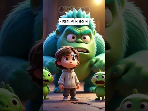 राक्षस और इंसान #shorts #ai #new #story #trending #viral #shortvideo #cartoon #shortsfeed #short