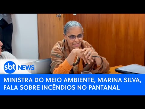 Ministra do Meio Ambiente, Marina Silva, fala sobre incêndios no Pantanal