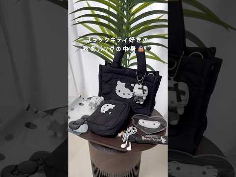 ブラックキティ好きのバッグの中身👜🖤