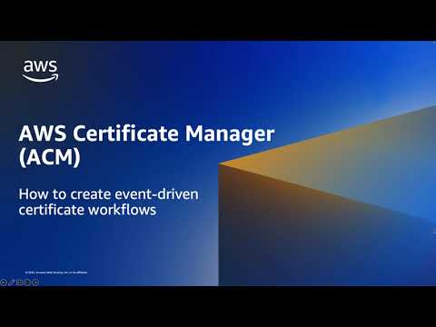 AWS Certificate Manager: How to create event-driven certificate workflows | Amazon Web Services