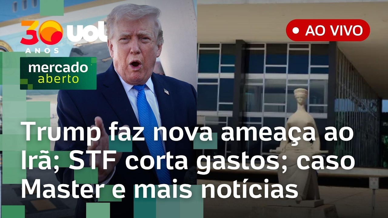 Trump ameaça Irã e petróleo volta a subir; STF limita penduricalhos; caso Master: últimas notícias