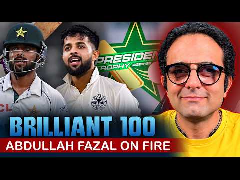 Abdullah Fazal smashed brilliant Hundred against Ghani <strong>Glass</strong> in the President Trophy 2026 🇵🇰🏏