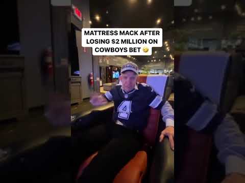 Mattress Mack was unfazed after losing a $2M bet on the Cowboys 😂 #shorts