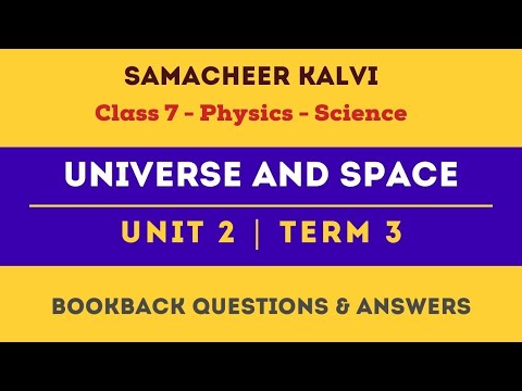 Universe and Space Book Back Answers | Unit 2 | Class 7 | Physics | Science | Samacheer Kalvi