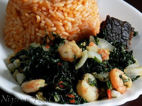 Vegetable & Prawn Stir Fry for Nigerian Jollof rice, Boiled Plantains e.tc