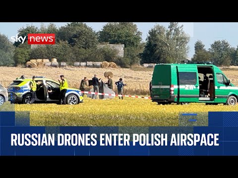 Live from Warsaw Airport after Poland shoots down Russian drones