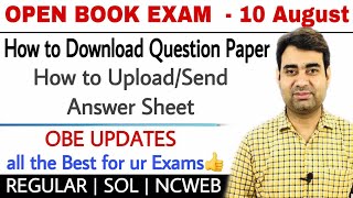 OBE - Open Book Exam - How to download Question Paper - How to send Answer Sheet - Complete Update