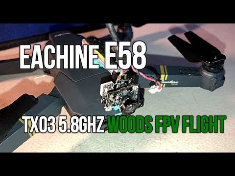 Eachine E58 DJI MAVIC CLONE 5.8Ghz WOODS FPV Flight With The Eachine TX03 AIO Cam - UCU33TAvzA-wgPMgcrdMVIdg