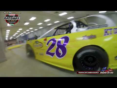 #28 Jeff Neubert - 2022 Gateway Dirt Nationals - Super Late Model - InCar Camera - dirt track racing video image