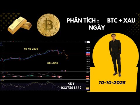 Phân tích xu hướng giá VÀNG .BTC 10-10-2025 vàng giảm điều chỉnh