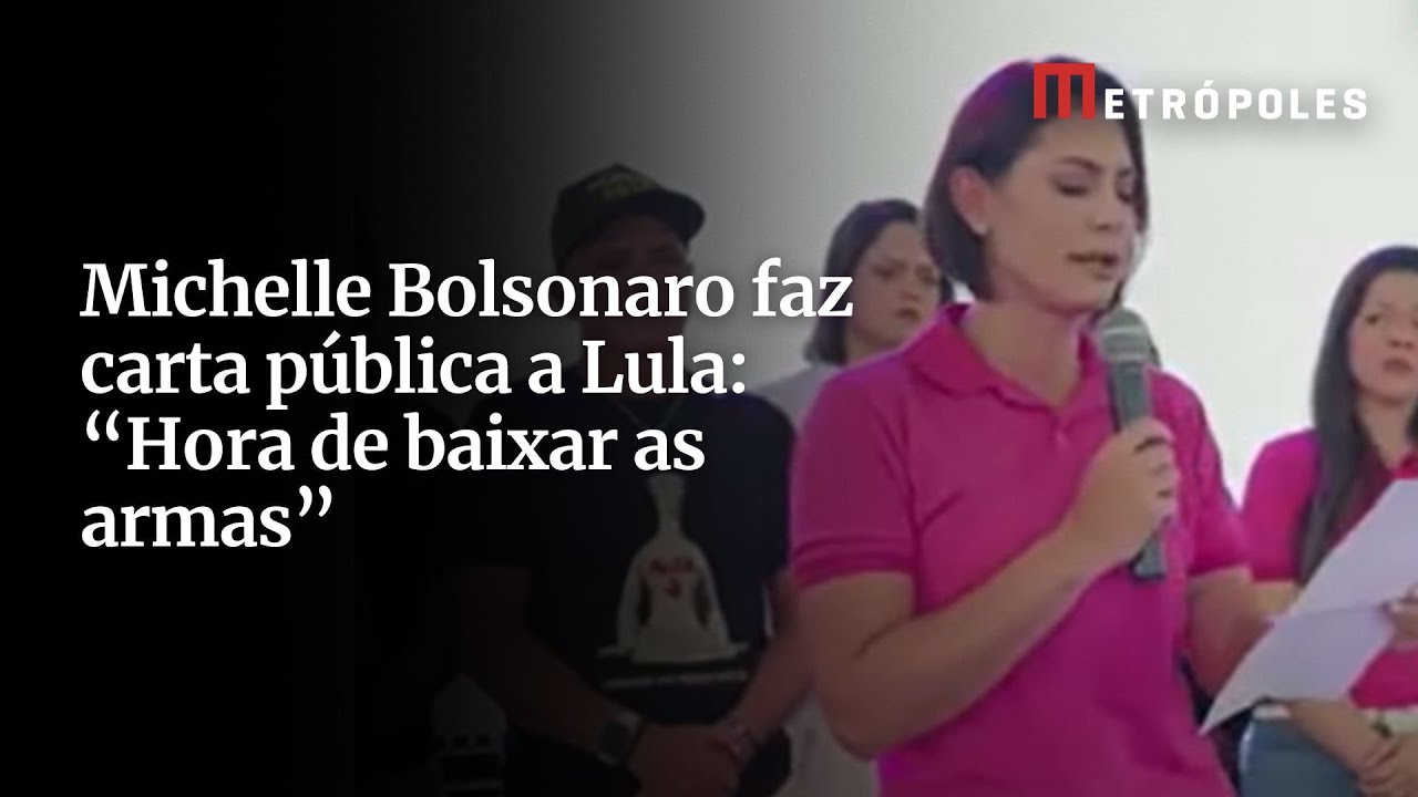 Michelle Bolsonaro faz carta pública a Lula Hora de baixar as armas
